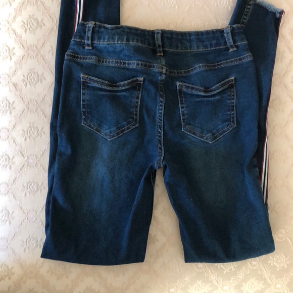 Embellished Side Stripe Skinny Jeans - Picture 5 of 5